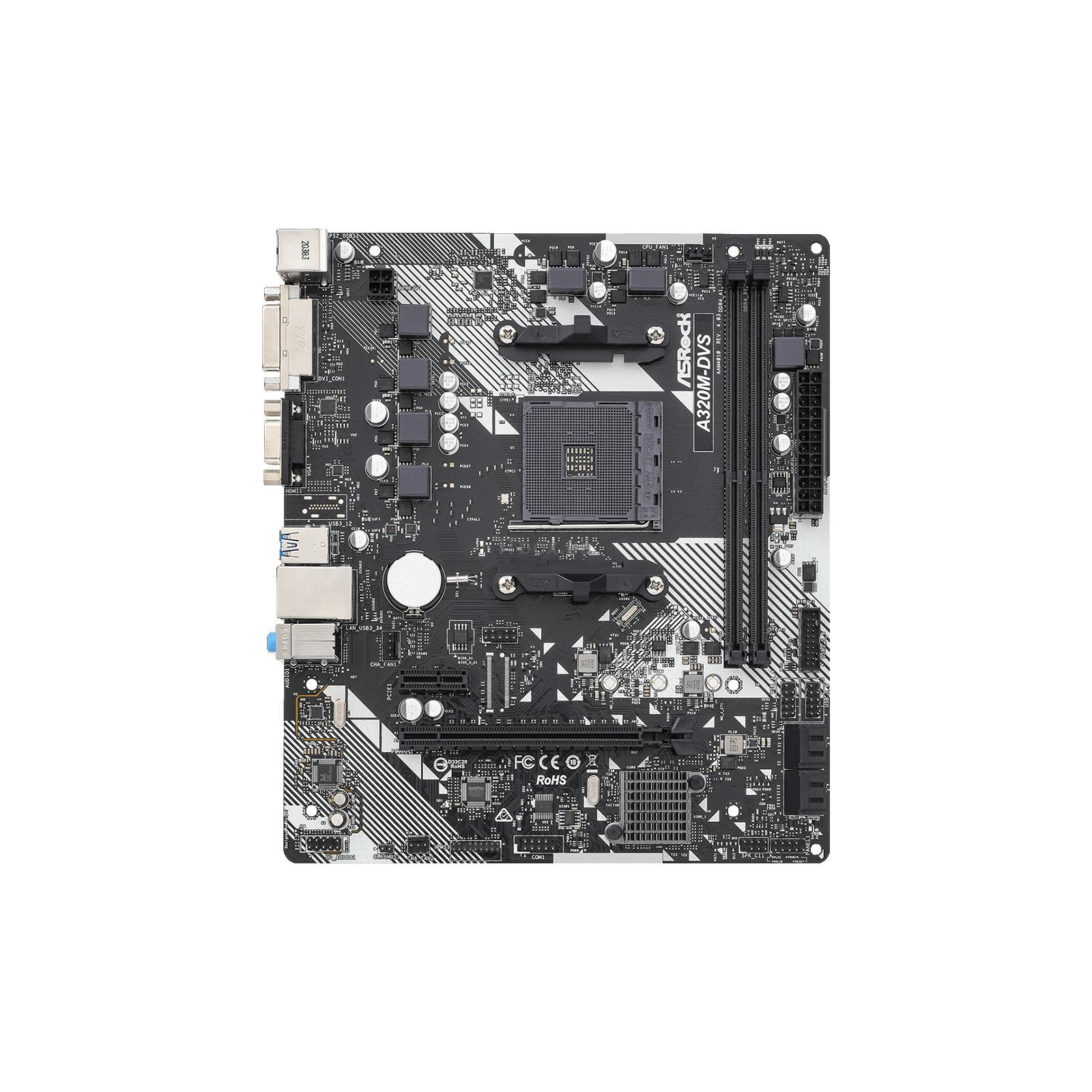 Материнська плата ASRock A320M-DVS R4.0 - купити в Києві | Ціна ...