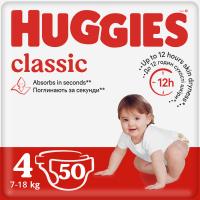 Підгузок Huggies Classic 4 (7-18 кг) Jumbo 50 шт Фото