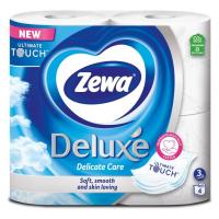 Туалетная бумага Zewa Deluxe белая 3 слоя 4 рулона Фото