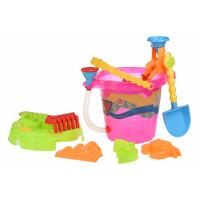 Игрушка для песка Same Toy 6 ед Ведерко розовое Фото