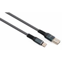 Дата кабель Vinga USB 2.0 AM to Type-C 1m flat nylon gray Фото