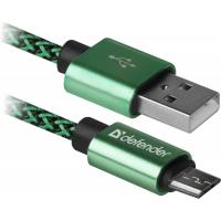 Дата кабель Defender USB 2.0 AM to Micro 5P 1.0m USB08-03T green Фото