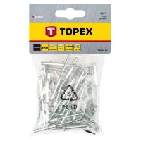 Заклепки Topex алюмінієві, 50 шт., 3.2x10 мм Фото
