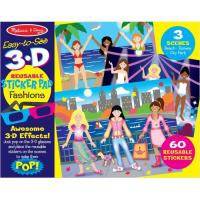 Набор для творчества Melissa&Doug Многоразовые 3-D наклейки с очками Мода Фото
