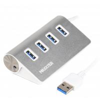 Концентратор Maxxter USB 3.0 Type-A 4 ports silver Фото