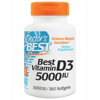 Витамин Doctor's Best Витамин D3 5000IU, 360 желатиновых капсул Фото