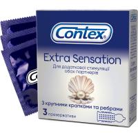 Презервативи Contex Extra Sensation з крупними крапками та ребрами 3 ш Фото