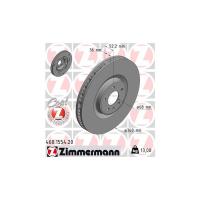 Гальмівний диск ZIMMERMANN 460.1554.20 Фото