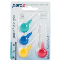 Щетки для межзубных промежутков Paro Swiss 3star grip набор образцов 4 разных размеров Фото