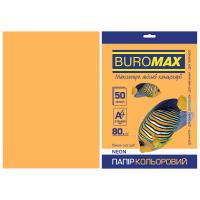Бумага Buromax А4, 80g, NEON orange, 50sh Фото