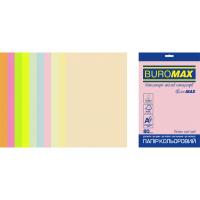 Папір Buromax А4, 80g, PASTEL+NEON, 10colors, 20sh, EUROMAX Фото