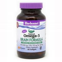 Жирные кислоты Bluebonnet Nutrition Омега-3 Формула для Мозга, Omega-3 Brain Formula Фото