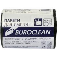Пакети для сміття Buroclean чорні 35 л 100 шт. Фото
