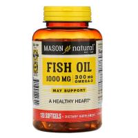 Жирні кислоти Mason Natural Рыбий жир с Омега-3, Omega-3 Fish Oil, 120 гелевы Фото