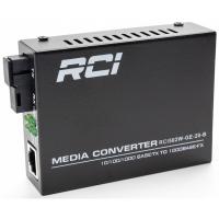 Медиаконвертер RCI 1G, 20km, SC, RJ45, Tx 1550nm standart size metal Фото