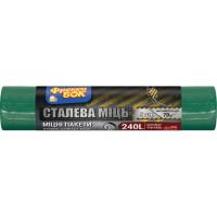 Пакети для сміття Фрекен БОК Strong MAX багатошарові Зелено-чорні 240 л 5 шт. Фото