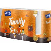 Паперові рушники Grite Family 2 слоя 4 рулона Фото