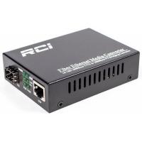 Медіаконвертер RCI 1G, SFP slot, RJ45, standart size metal case Фото