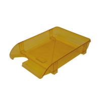 Лоток для бумаг Арника горизонтальный, пластиковый, лимонный Фото