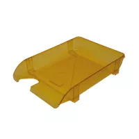 Лоток для бумаг Арника горизонтальный, пластиковый, лимонный Фото