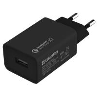 Зарядний пристрій ColorWay 1USB Quick Charge 3.0 (18W) black + cable Type C Фото