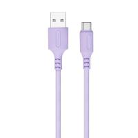 Дата кабель ColorWay USB 2.0 AM to USB-C 1.0m soft silicone violet Фото