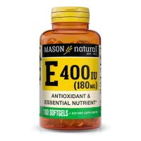 Вітамін Mason Natural Вітамін Е 180мг, Vitamin E 400 IU, 100 гелевих кап Фото