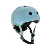 Шлем Scoot&Ride LED 46-51 см XXS/XS Gey/Blue Фото