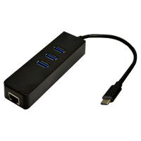 Переходник Dynamode USB 3.1 Type-C - RJ45 Gigabit Lan, 3*USB 3.0 Фото