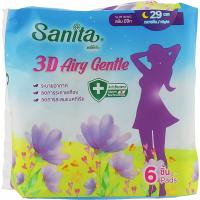 Гігієнічні прокладки Sanita 3D Airy Gentle Slim Wing 29 см 6 шт. Фото