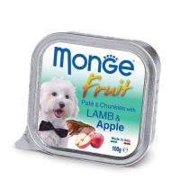 Консервы для собак Monge DOG FRUIT ягнёнок с яблоком 100 г Фото