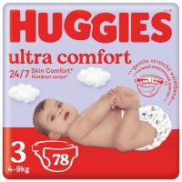 Підгузки Huggies Ultra Comfort 3 (4-9 кг) Mega 78 шт Фото