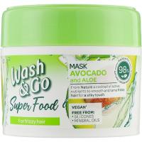 Маска для волосся Wash&Go Super Food з авокадо і алое вера 300 мл Фото