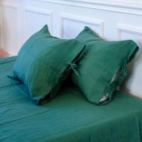 Наволочка MirSon Лен Natural Linen 50х50 Green Apple Фото