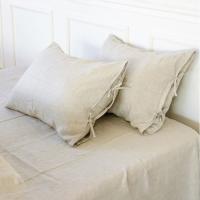 Наволочка MirSon Лен Natural Linen 70х70 Grey sky Фото