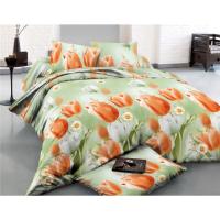 Постельное белье MirSon Сатин 22-1287 Tulips Семейный 160x220 Фото