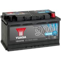 Акумулятор автомобільний Yuasa 12V 80Ah AGM Start Stop Plus Battery Фото