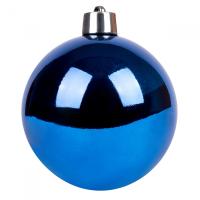 Елочная игрушка Novogod`ko куля, пластик, 20 cм, синя, глянець Фото