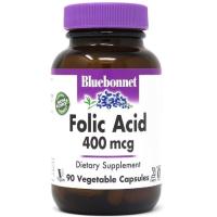 Витамин Bluebonnet Nutrition Фолиевая кислота 400 мг, Folic Acid, 90 вегетариа Фото