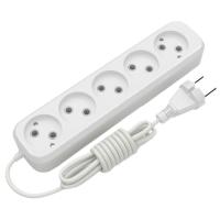 Сетевой удлинитель Electrum C-ES-1817 5.0m 5 роз, white Фото