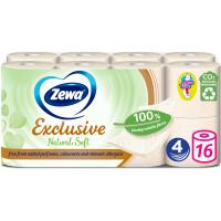 Туалетная бумага Zewa Exclusive Natural Soft 4 шари 16 рулонів Фото