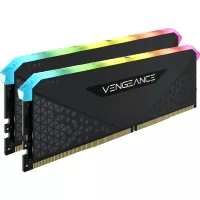 Модуль пам'яті для комп'ютера Corsair DDR4 16GB (2x8GB) 3200 MHz Vengeance RGB RS Black Фото