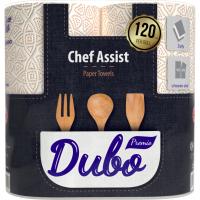Бумажные полотенца Диво Premio Chef Assist 3 шари 120 відривів 2 рулони Фото