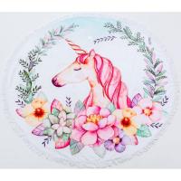 Полотенце MirSon пляжное №5063 Summer Time Unicorn girl 150x150 см Фото