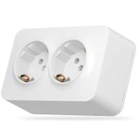 Розетка Videx BINERA IP20 наружная 2ая с заземлением белая Фото