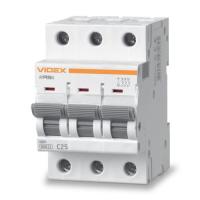 Автоматический выключатель Videx RS6 RESIST 3п 25А 6кА С Фото