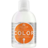 Шампунь Kallos Cosmetics Color для фарбованого волосся з лляною олією та УФ Фото