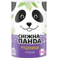 Паперові рушники Сніжна Панда Jumbo Roll 2 шари 500 аркушів 1 рулон Фото