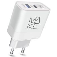Зарядное устройство MAKE 45W PD+QC White Фото