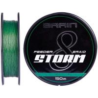 Шнур Brain Storm 8X 150m 0.18mm 27lb/12.2kg Green Фото
